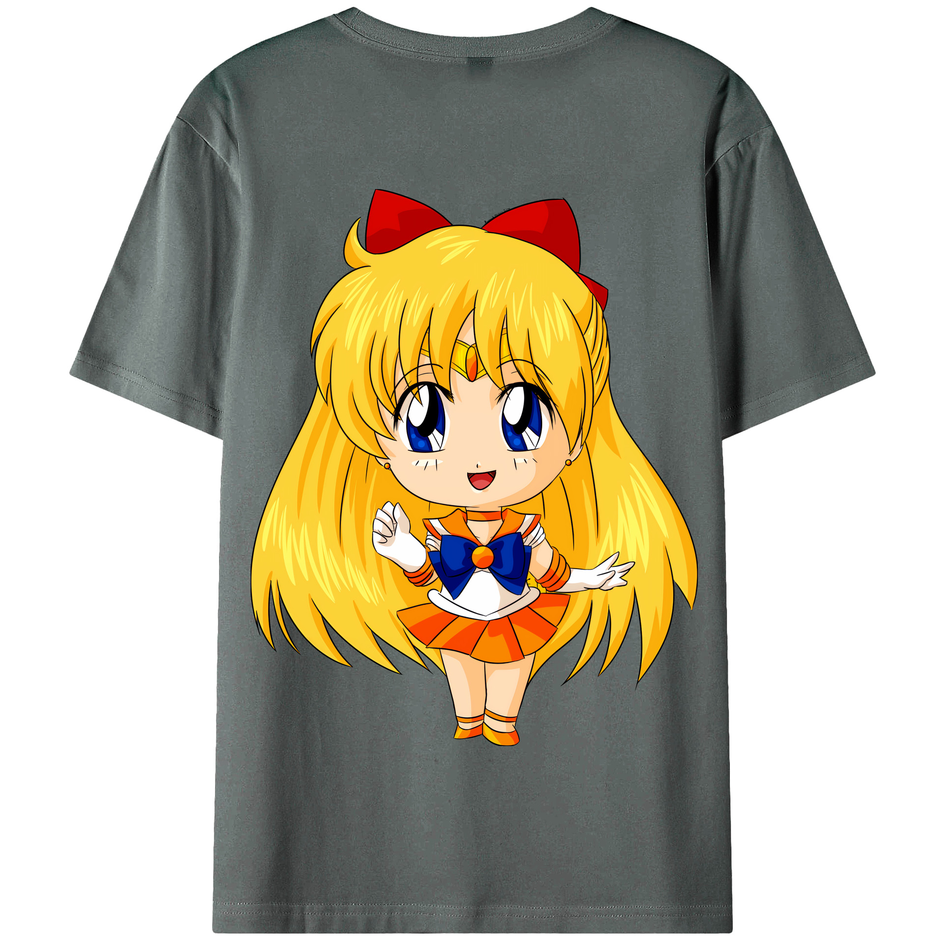（画像用） 美少女戦士セーラームーン 愛野 美奈子 あいの みなこ Sailor Moon Aino Minako 綿100％半袖Tシャツ（背面プリント）
